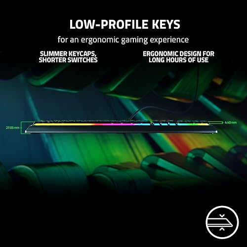 Miniatura 2 de Teclado para juegos Razer Ornata V3 Teclas de perfil bajo - Interruptores de membrana mecánica - Teclas con revestimiento UV - Teclas multimedia