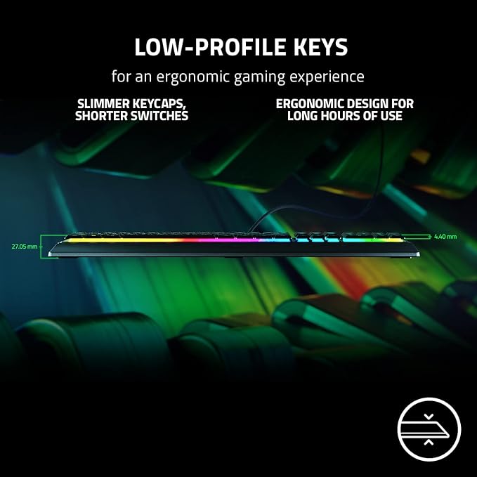 Teclado Gamer Razer Ornata V3 RGB QWERTY USB-C miniatura 2