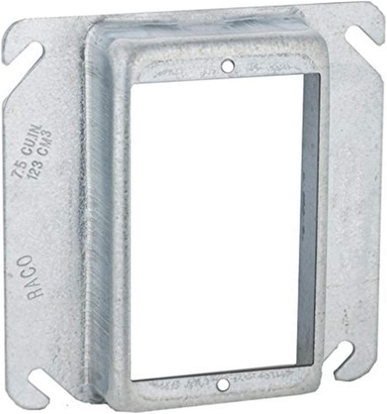 Hubbell-Raco 775 Square Mud Ring Cover, 1-Device, 1-1/4, Raised, 4 (Pack of 25)