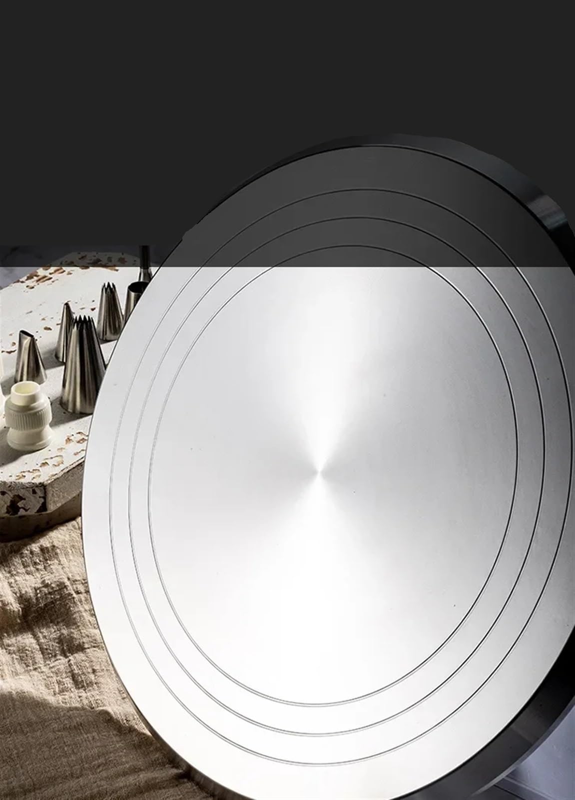 Plateau tournant à gâteau en alliage d'aluminium