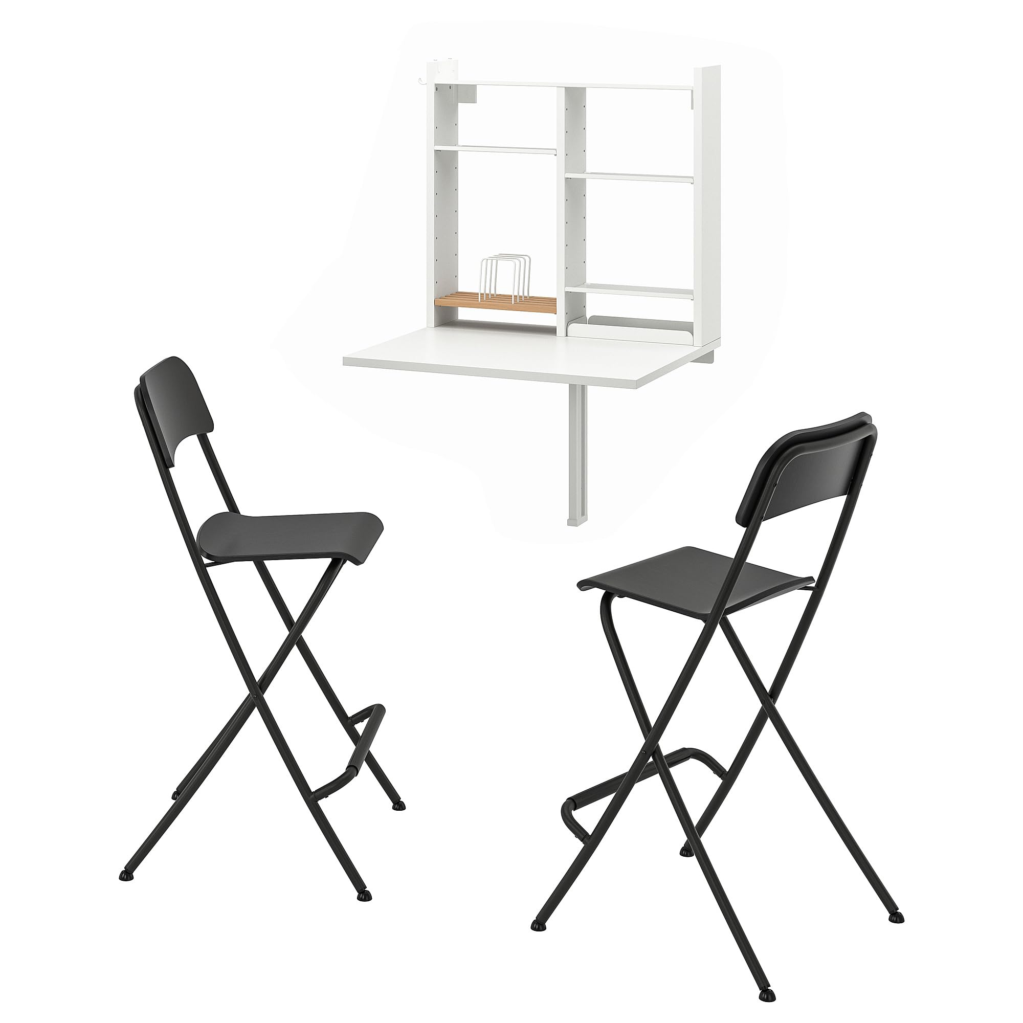 Table et 2 chaises gain de place NORBERG/FRANKLIN pour aménager une petite cuisine