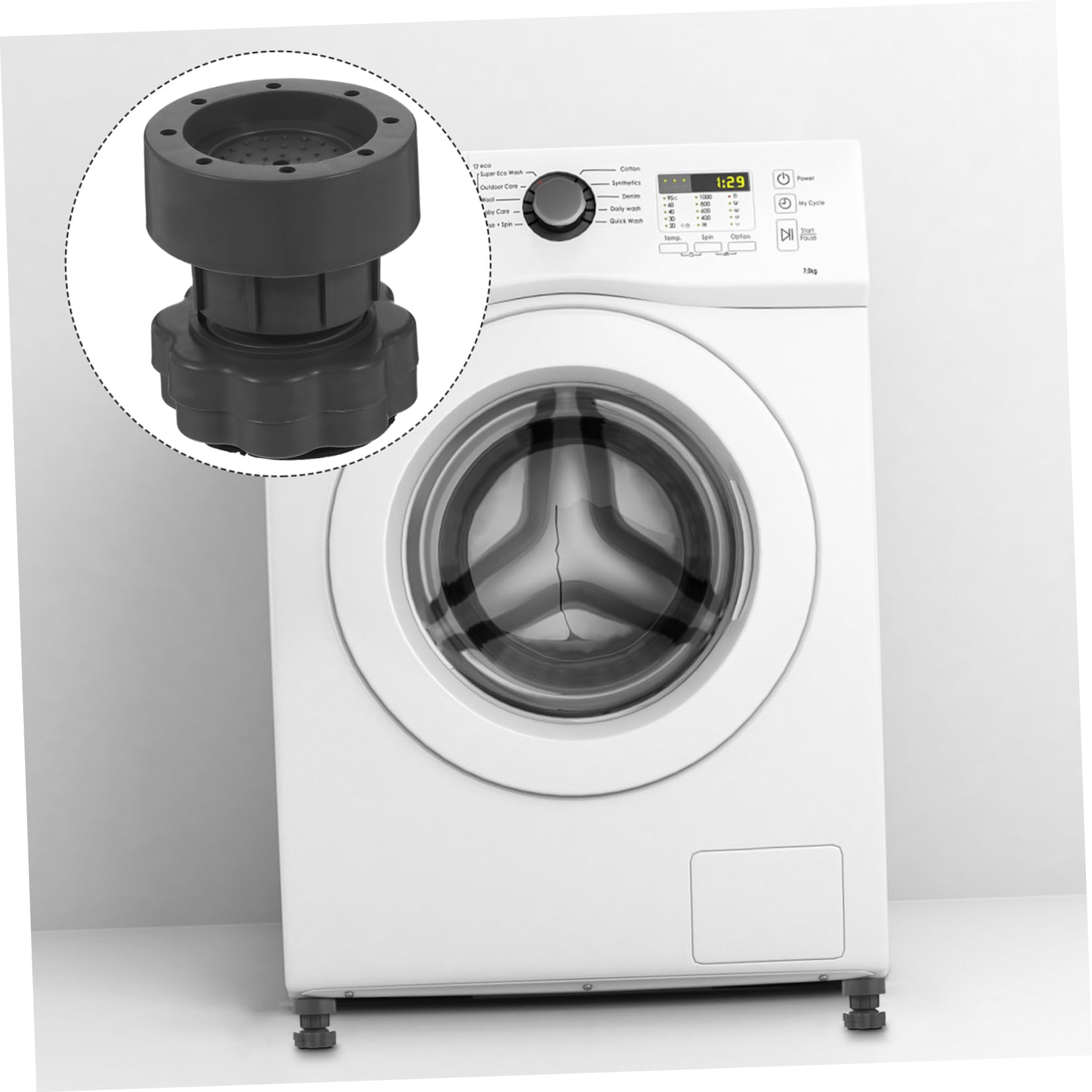 Tappetini Antiscivolo Rialzati per Lavatrice 8 Pezzi PP PVC