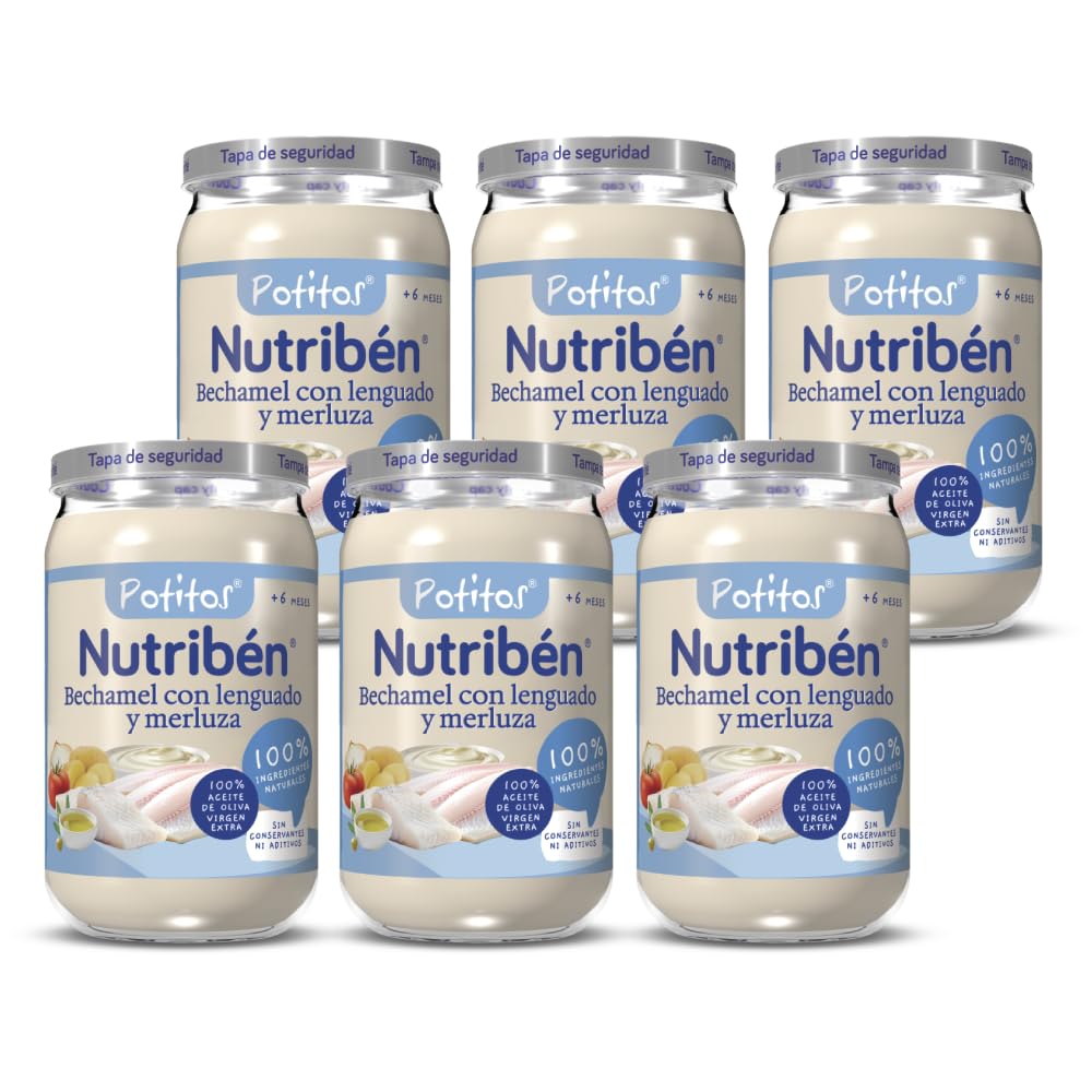 Nutribén Potitos Bechamel Lenguado Merluza 6x235g Sin Gluten 6 Meses
