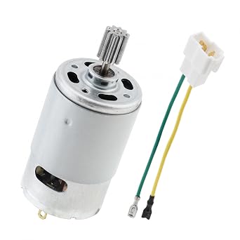 RS555 10 Teeth DC Motor 12V 40000 RPM Ride On Car Motor High Speed Electric Motors for Remote Control Car SUV Parts 12V 40000RPM, Coarse 10 Teeth