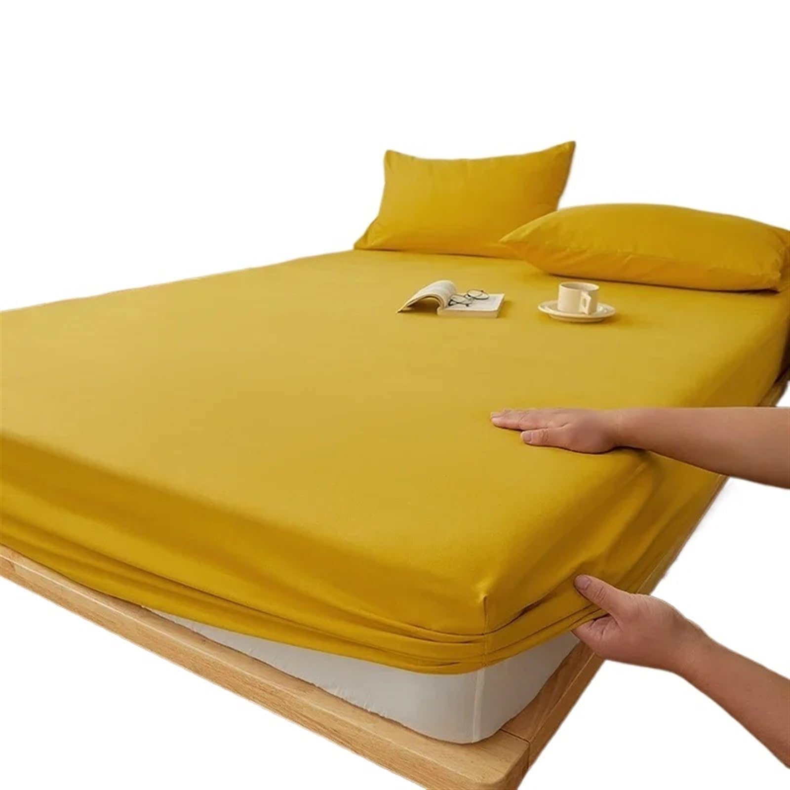 Drap-housse 180x200 cm en pur coton bonnet élastique pour matelas haut de gamme