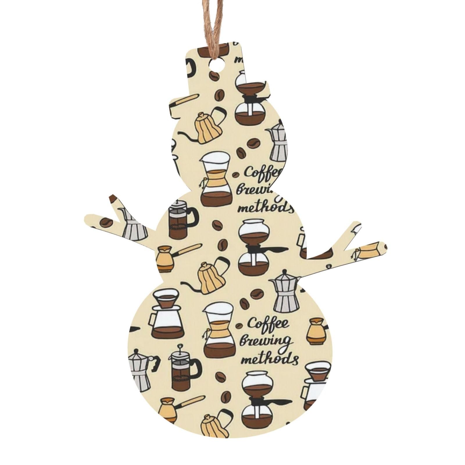 Coffee And Sweets Sugar Print Wooden Christmas Decorations,Christmas Tree Ornaments Christmas Wooden Gift Tags