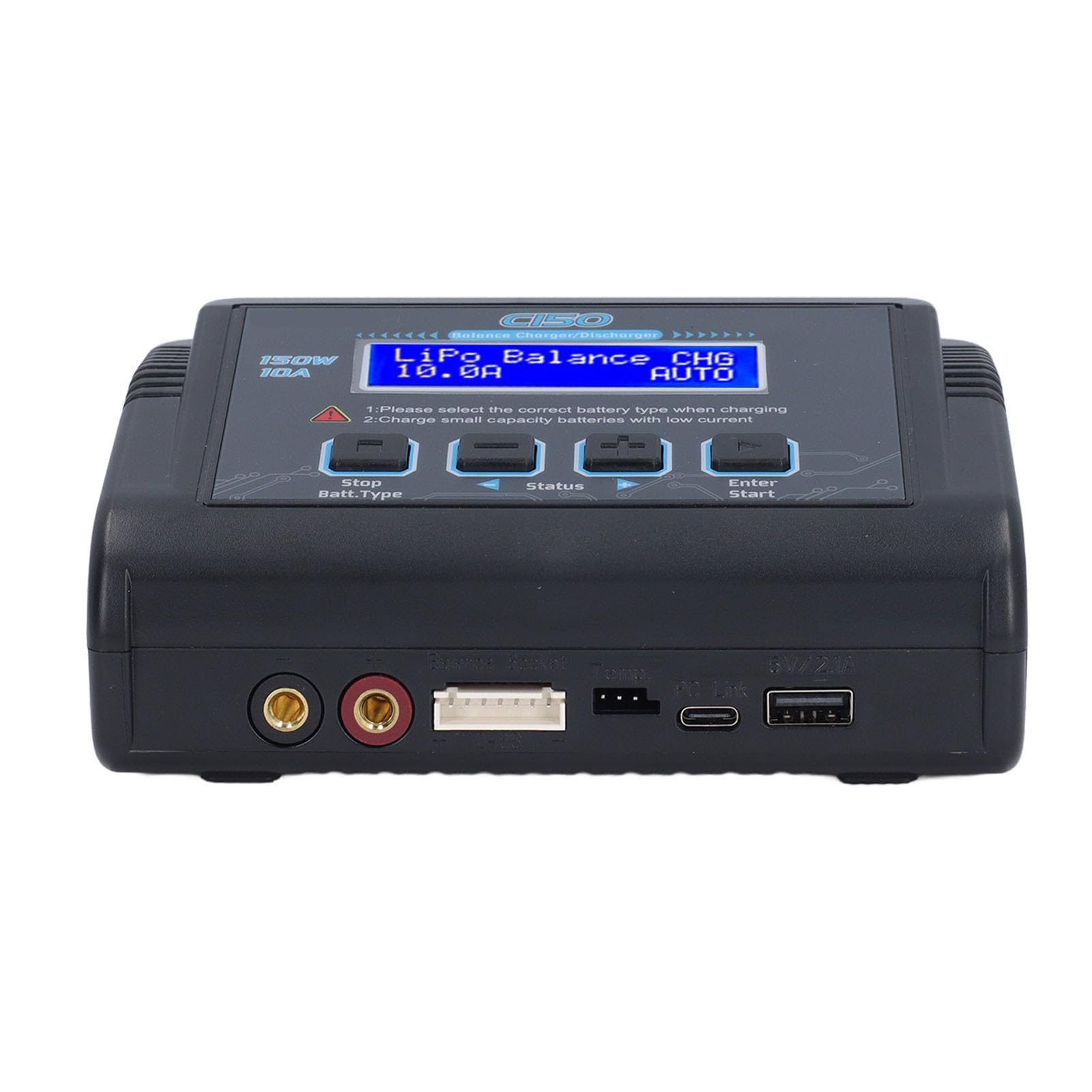 CHICIRIS Ładowarka do Akumulatorów LiPo, 150 W, 10 A AC/DC, ładowarka z funkcją Balansu i Miernikiem do Przechowywania Danych, Akumulatorów LiPo LiHV LiFe Li-ion NiMH NiCd (wtyczka UE)