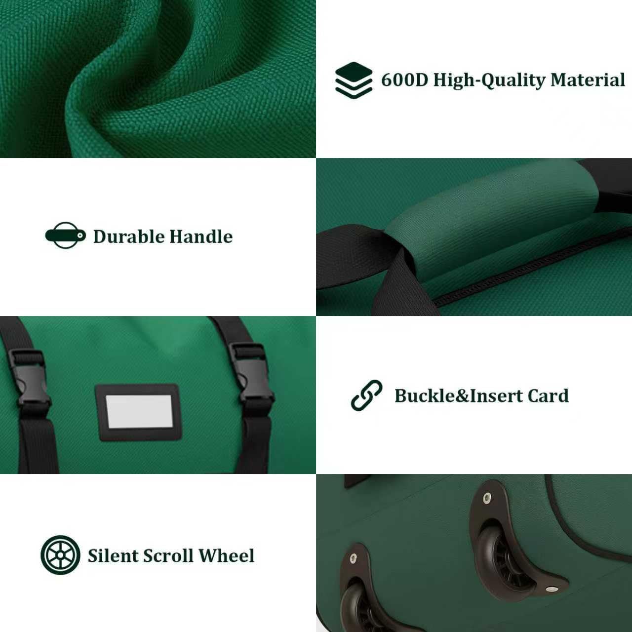 9 ft Christmas Tree Storage Bag, Heavy Duty Rolling Xmas Tree Bag with Reinforced Handles and Wheels, Large Storage Container for Trees and Decorations, Green