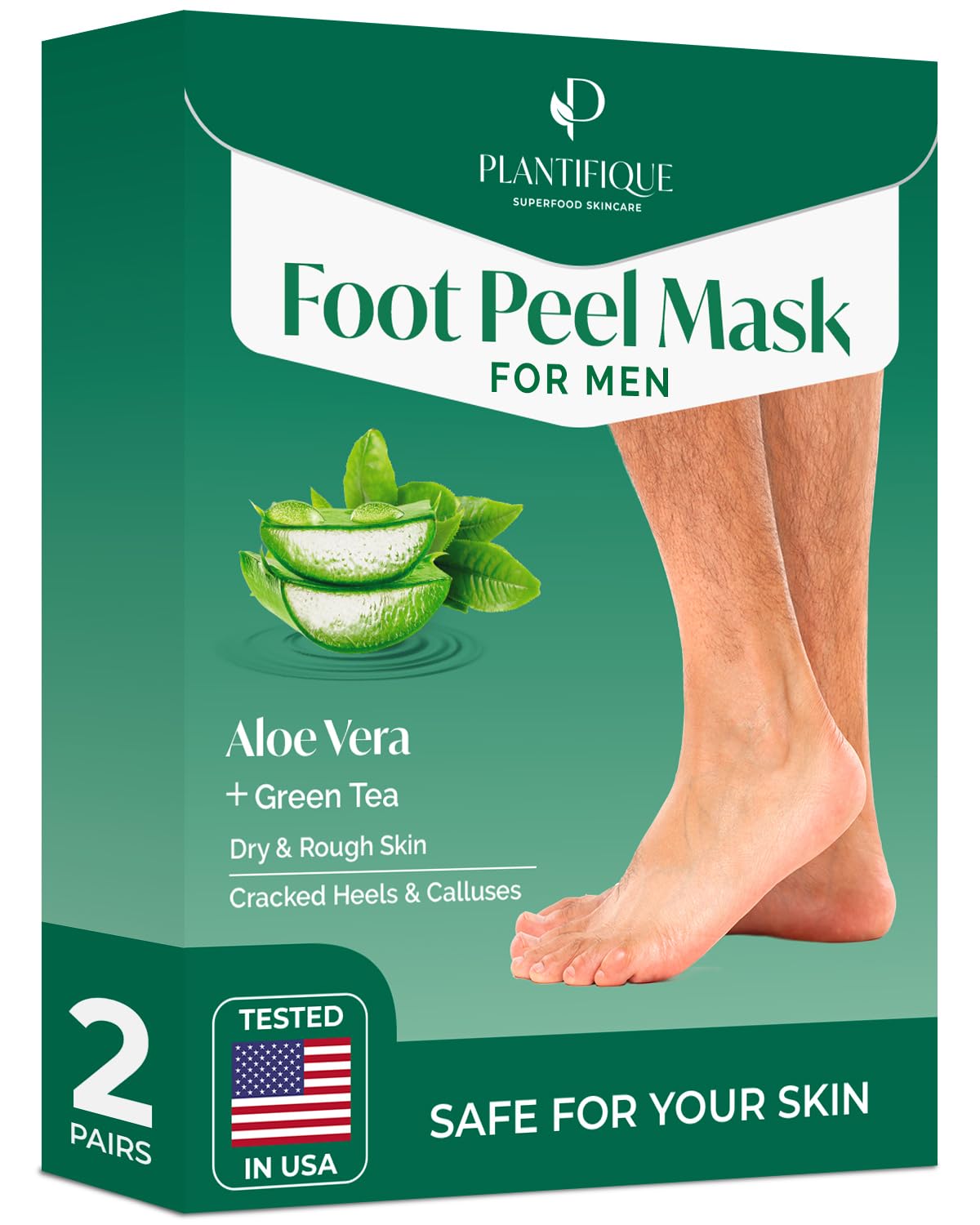 PLANTIFIQUE Foot Peeling Mask for Men Foot Mask
