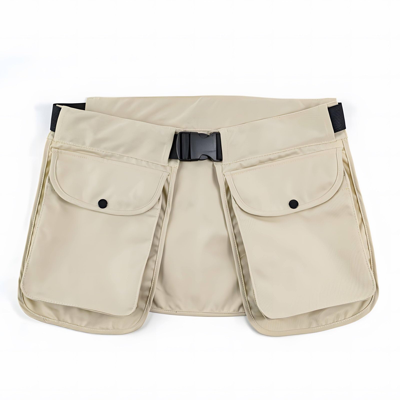 SNAPPSY Multi-Pocket Waist Bag Large Capacity Waist Pack Zipper Closure Fanny Pack for Climbing, Cycling, Construction Site, Khaki-image-9