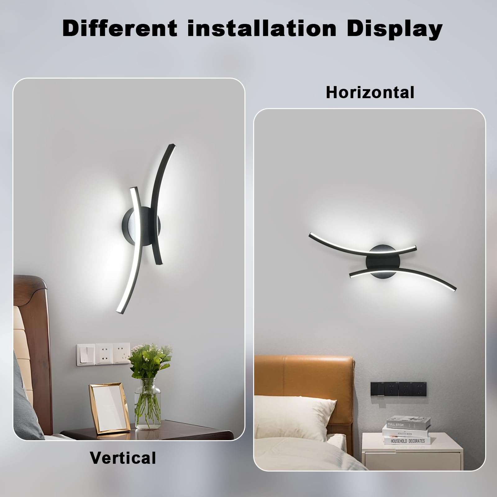 Applique LED Da Parete 20W Moderna - Lampada A Muro Bianco Freddo Per Interni - Foto 11