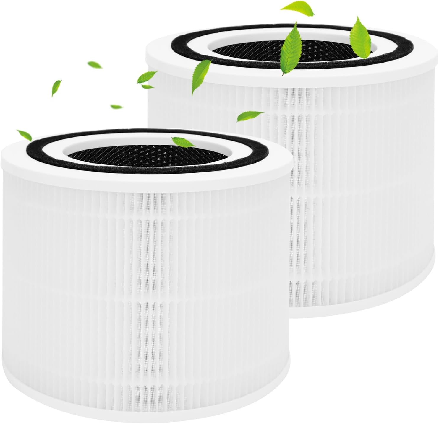 2 stuks Core 300 vervangingsfilters, H13 HEPA-filters voor LEVOIT Core 300, Core 300-RF, Core 300S, zeer efficiënte actieve kool (wit)