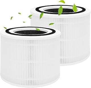 2 Pcs Core 300 Replacement Filter, Air Purifier Replacement Filter for LEVOIT Core 300, Core 300-RF, Core 300S, 3-in-1 H13 HEPA, High-Efficiency Activated Carbon