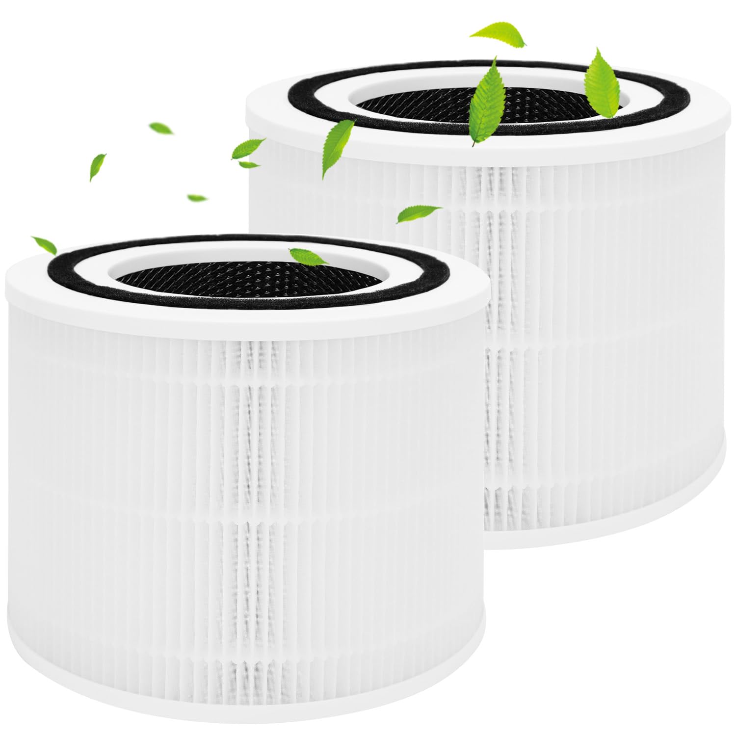 2 Pcs Core 300 Filtro de Repuesto, Filtro H13 HEPA para Purificador de Aire LEVOIT Core 300, Core 300-RF, Core 300S, Carbón Activado de Alta Eficiencia (Blanco)