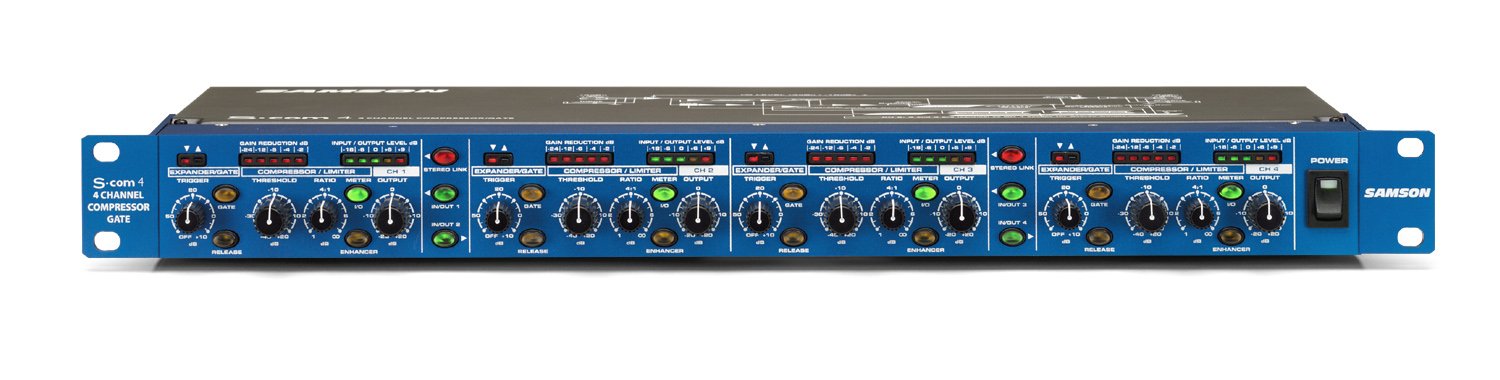 Samson - S-COM 4 - Compressore/Limiter/Gate/Expander a Rack - 4 Canali