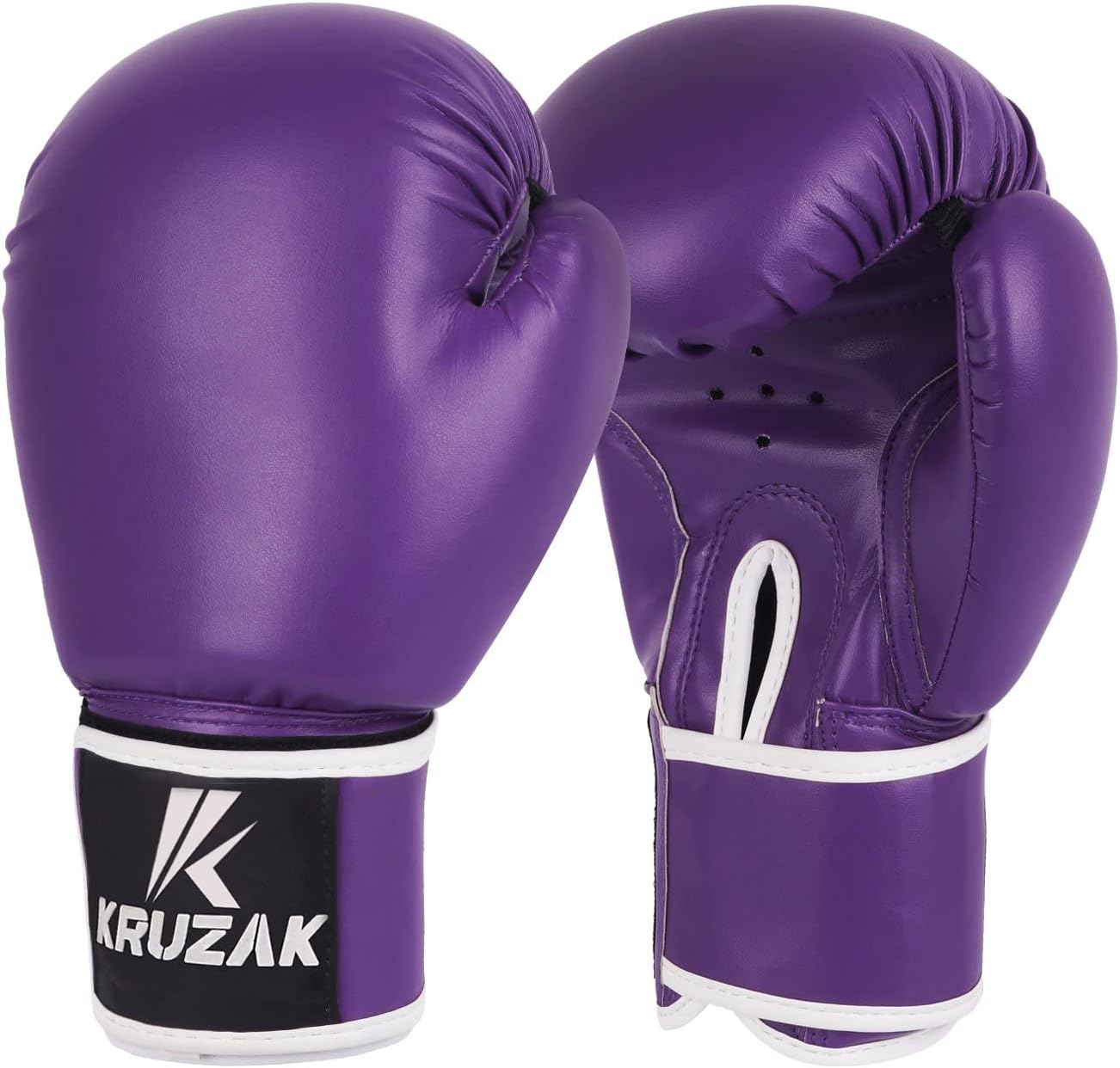 Kruzak Plain Boxing Gloves for Sparring, Kickboxing, Muay Thai, Martial Arts & MMA Fighting - Men & Women Punch Bag Mitts Training and Focus Pads Punching