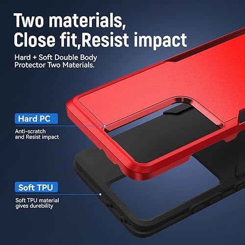 Miniatura 41 de Funda para Samsung Galaxy S21 Ultra (no para S21 Plus y S21), resistente a prueba de golpes, de grado militar, soporte de carga inalámbrica