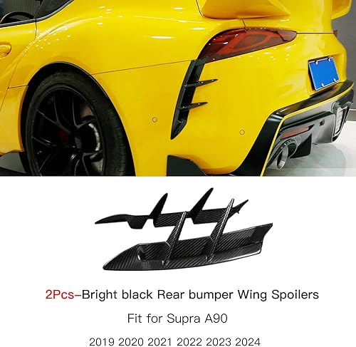 Miniatura 8 de JSWAN Alerón difusor de parachoques trasero de fibra de carbono para Supra A90 GR MK5 divisor lateral luz trasera etiqueta de tiburón alerón