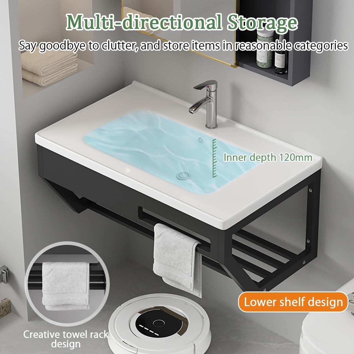 Lave Main Wc Avec Meuble,Comptoir Lavabo Suspendu Au Mur,Lave Main Céramique Blanche,Lavabo Wc,Meuble Lave Main Wc Angle,Salle De Bain Lavabo Ou Lave,Pour Salle De Bain