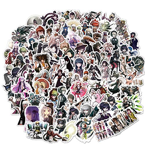 100pcs Danganronpa Stickers Japanese Anime Stickers for Water Bottles Skateboard Laptop for Kids Adults Teens Vinyl Waterproof Sticker Packs