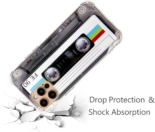 Miniatura 8 de Funda para teléfono con acabado mate, carcasa trasera suave resistente con esquinas reforzadas, TPU suave, carcasa de cinta de casete retro