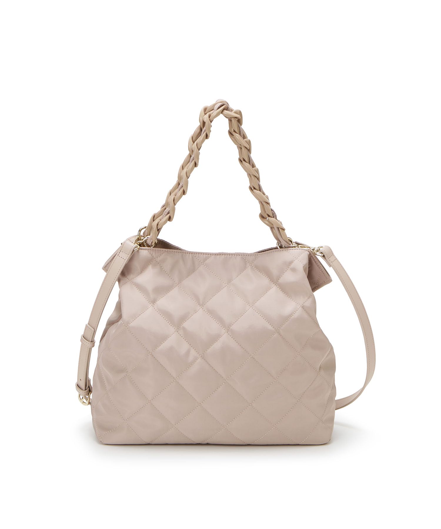 【TREASURE TOPKAPI】キルティング アクリルチェーン付 トート バッグ