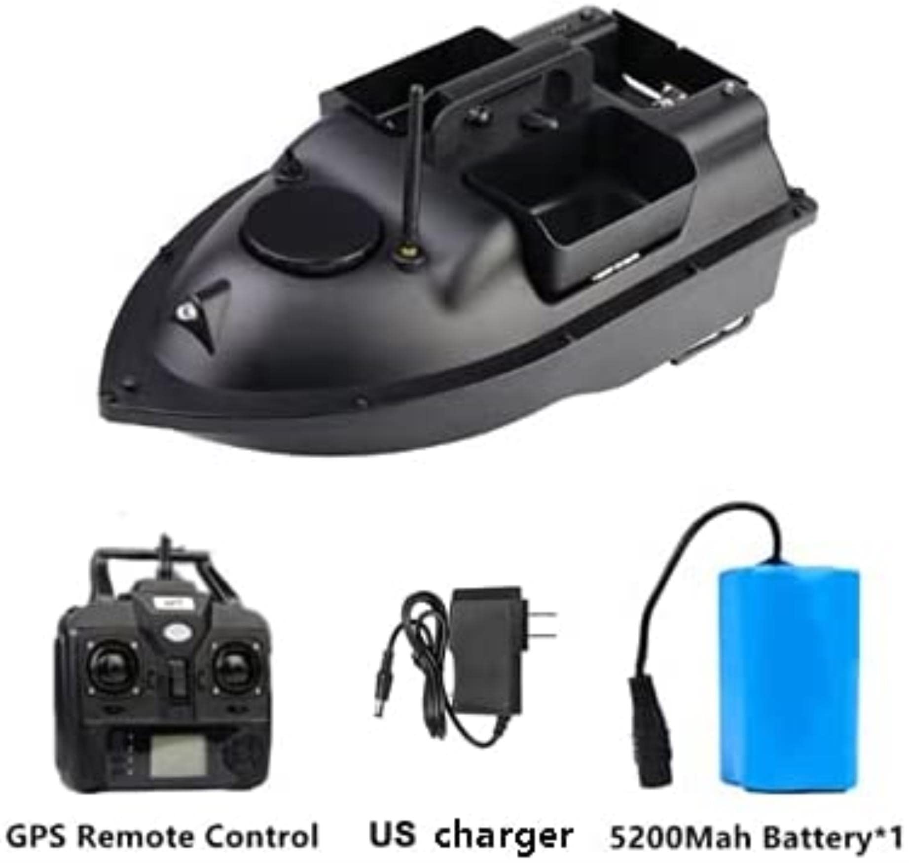 GPS 500m Intelligente RC Pesca Bait Boat Telecomando Barca Auto Cruise Una Chiave Ritorno Tre Imbuto 2kg Carico 12000mAh