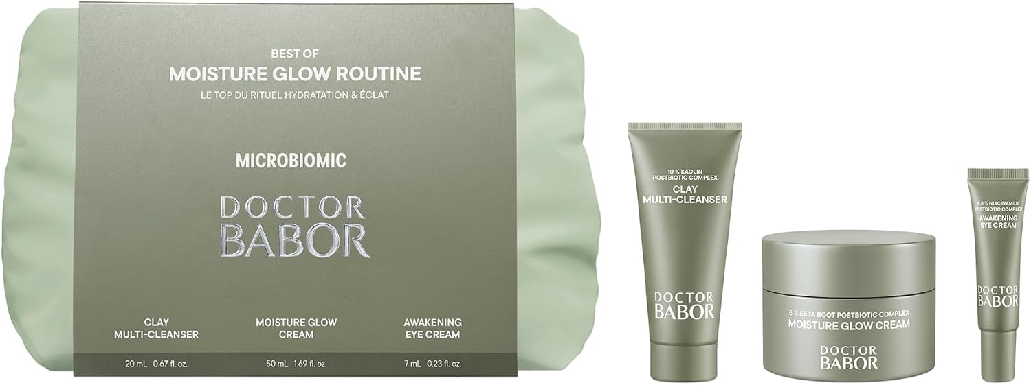 Doctor BABOR Moisture Glow rutine zestaw do intensywnego nawilżania, mikrobiomic, 3-częściowy