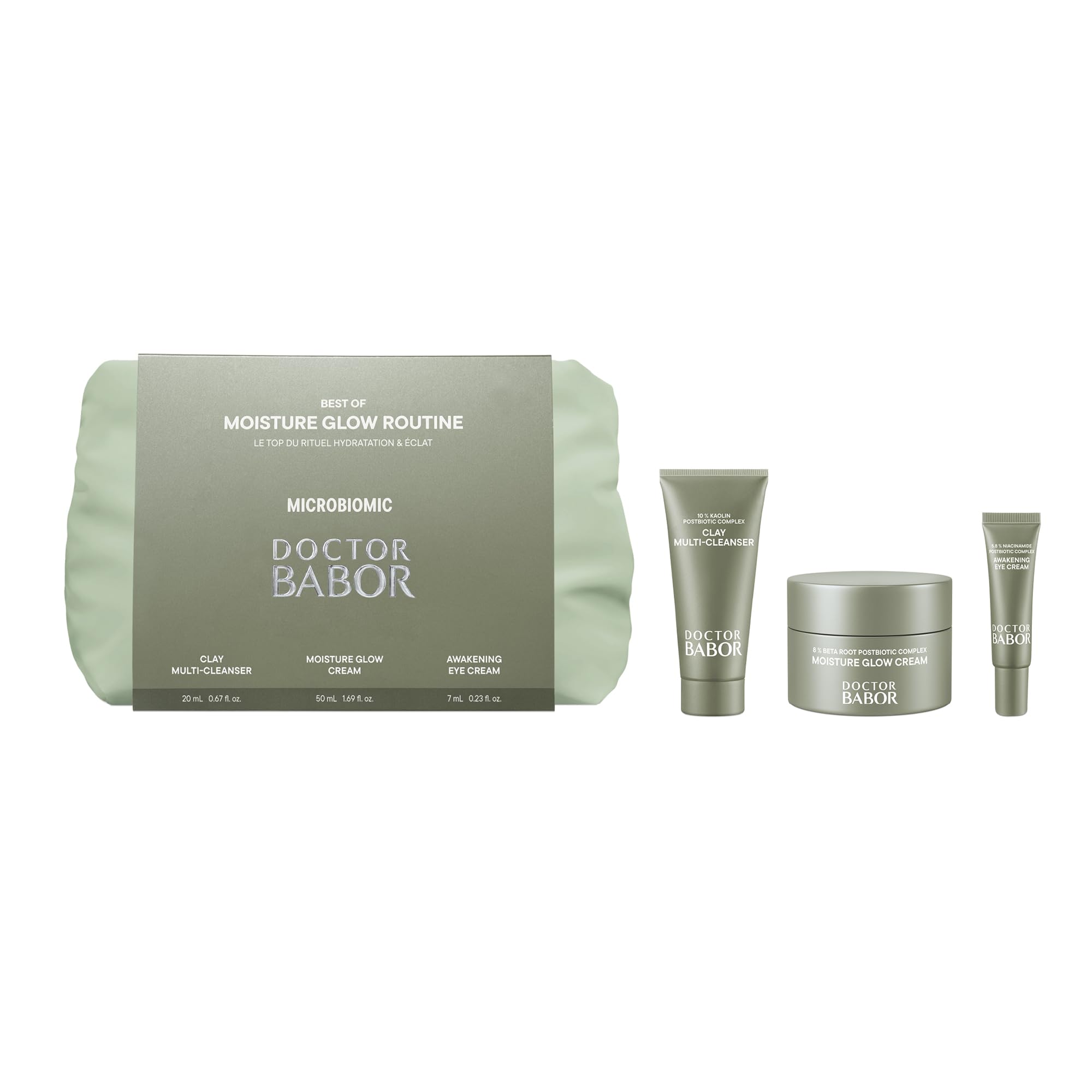 Doctor BABOR Moisture Glow rutine zestaw do intensywnego nawilżania, mikrobiomic, 3-częściowy