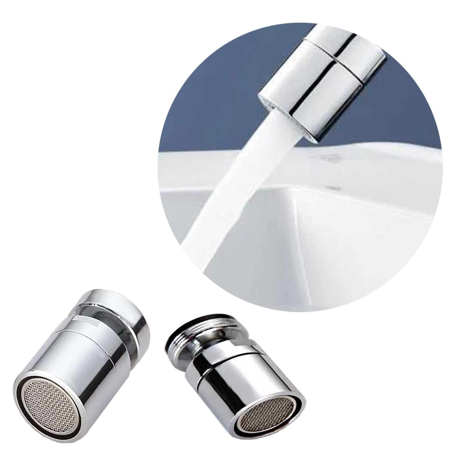 2 pezzi Aeratore Rubinetto, Rompigetto per Risparmio Idrico Aeratore, 360°Aeratore Rubinetto,per Filtro per Rubinetto per Lavello Bagno,Risparmio d'Acqua