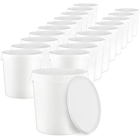 2x Eimer 30l Mit Deckel * Hobbock Ohne Bügel * Lebensmittelecht 2x Eimer 30l Mit Deckel * Hobbock Ohne Bügel * Lebensmittelecht