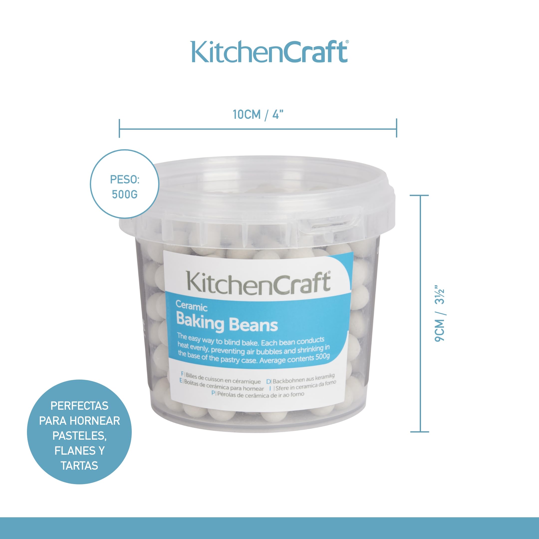 Kitchen Craft Bolitas de cerámica para hornear masas, 500 g