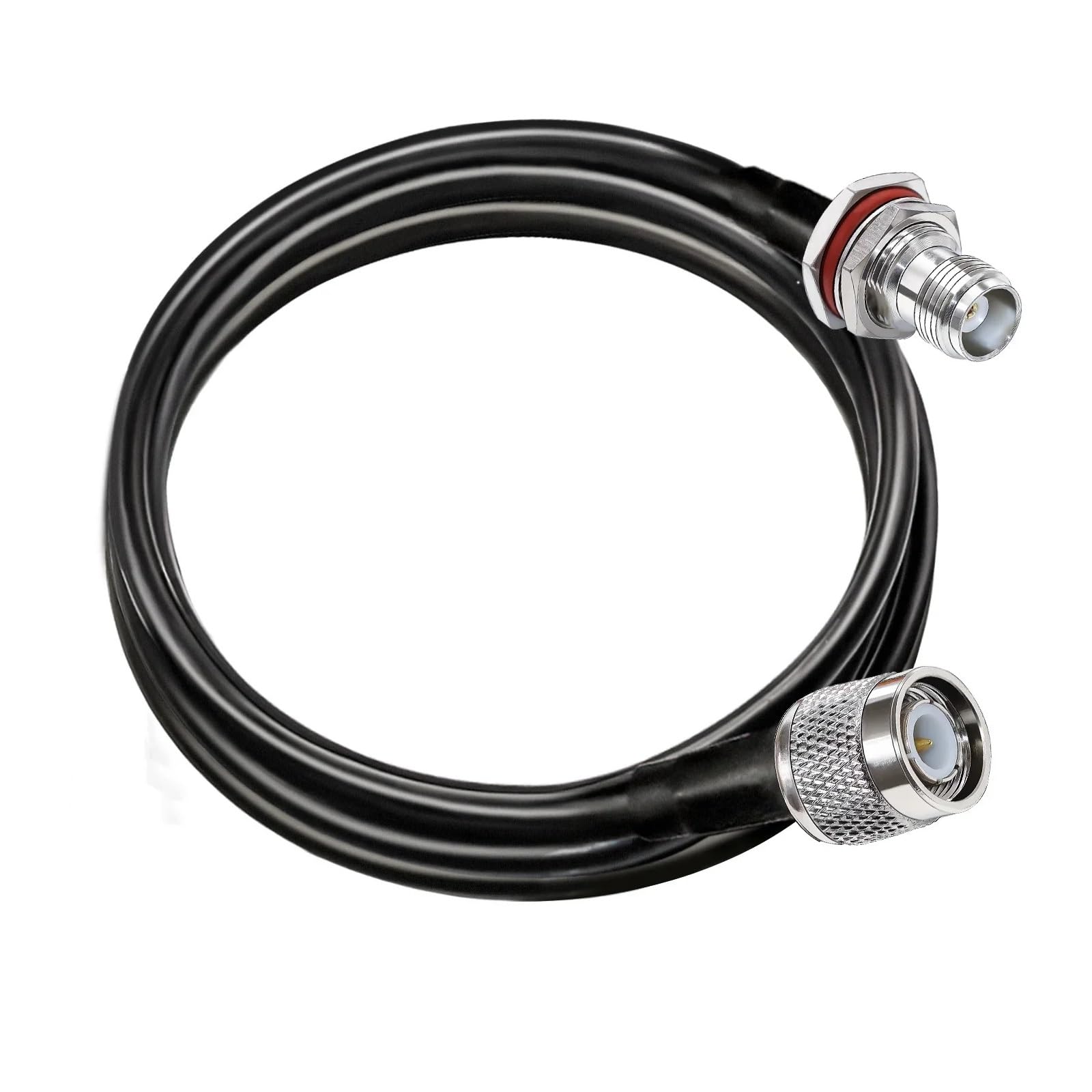 Kabel połączeniowy RG58, wtyk męski TNC do gniazda antenowego WiFi, przedłużacz koncentryczny o niskiej stratności, 30 cm, 50, 1 m-5 m(6.6ft (2M))