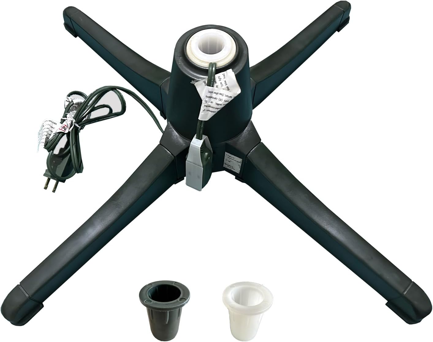 Rotating Christmas Tree Stand, 360-Degree Rotating Adjustable Tree Stand for up to 7.5ft Tall and 80lbs Rotating Christmas Tree Stand with Adjustable Remote Control (with Remote Control)