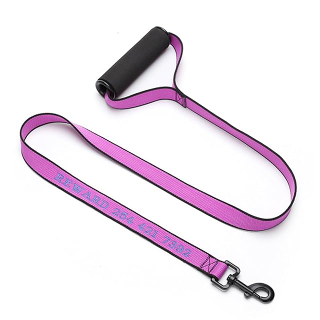 Foto 6 de 7 de Collar reflectante personalizado para perro con nombre de mascota y número de teléfono