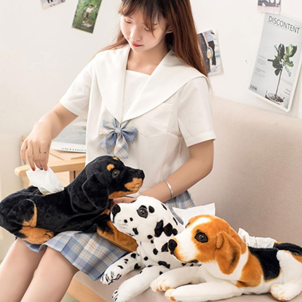 Cartoon Dog Tissue Box Cover Cute Tissue Dispenser Paper Towel Storage Container