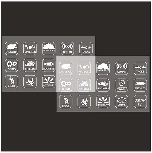 2 calcomanías novedosas para automóvil o camión, botón sin usar, calcomanías de botón de tablero de control, calcomanías para interruptor de consola