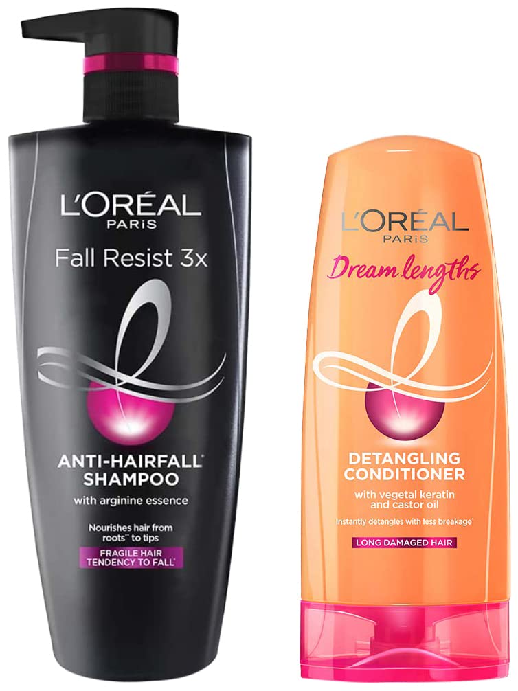 L'Oreal Paris Fall Resist 3X Anti-Hairfall Shampoo, 704ml & L'Oreal Paris Dream Lengths Conditioner, 192.5 ml-picture-22