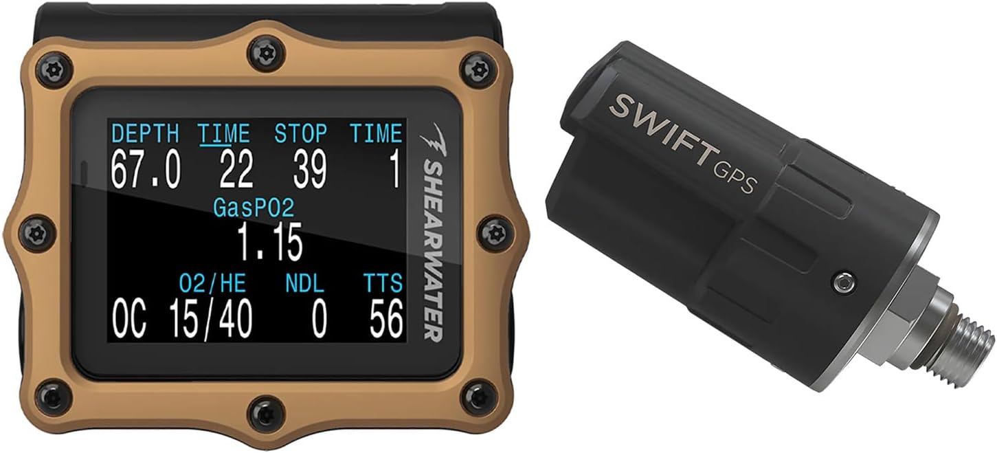 Shearwater Perdix 2 Ti Dive Computer with GPS Transmitter, Bronze Journey Edition