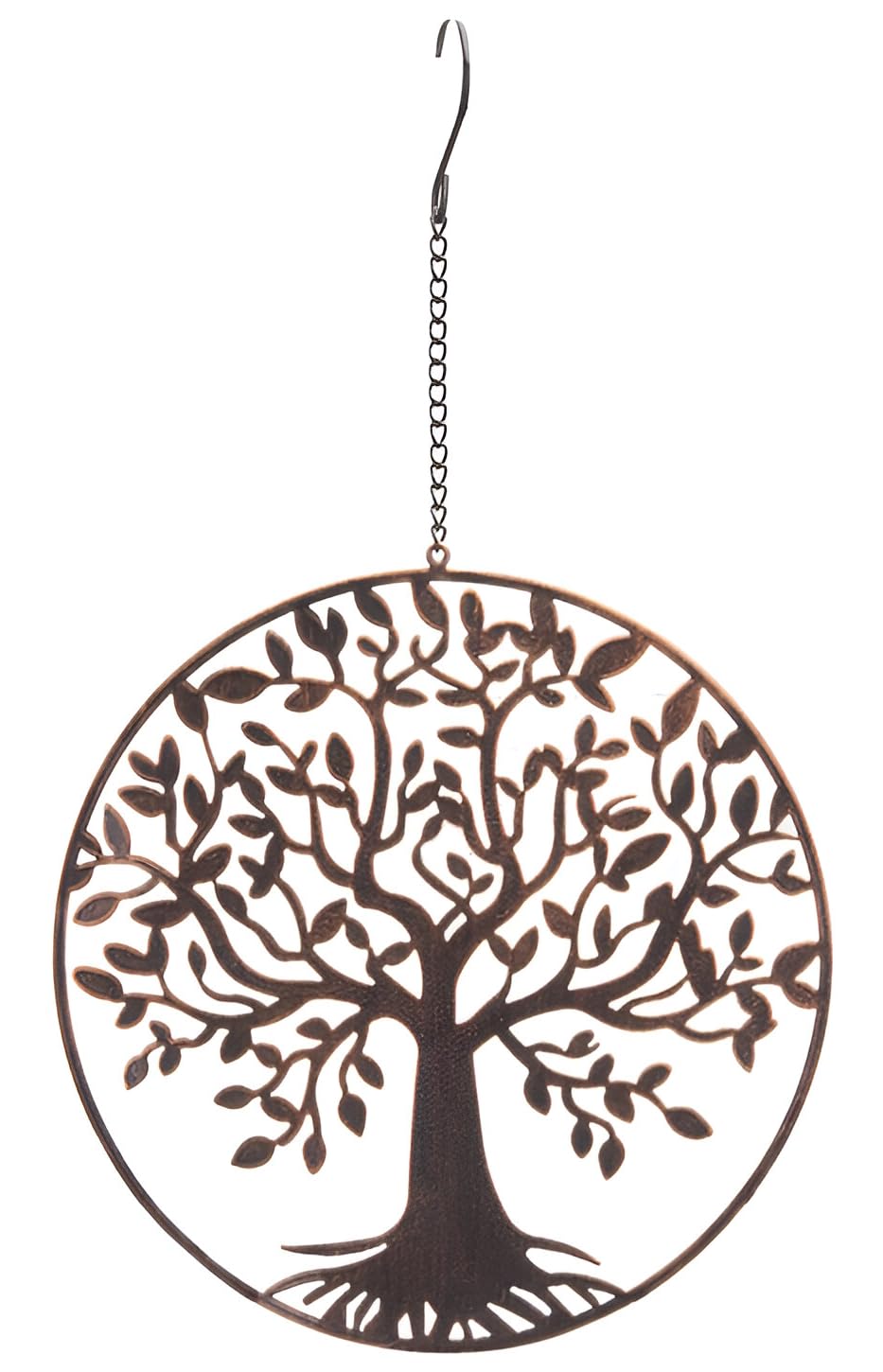 Quickdraw Bronze Tree Of Life 16Cm Metal Hanging Decoration - Effect Garden Plaque