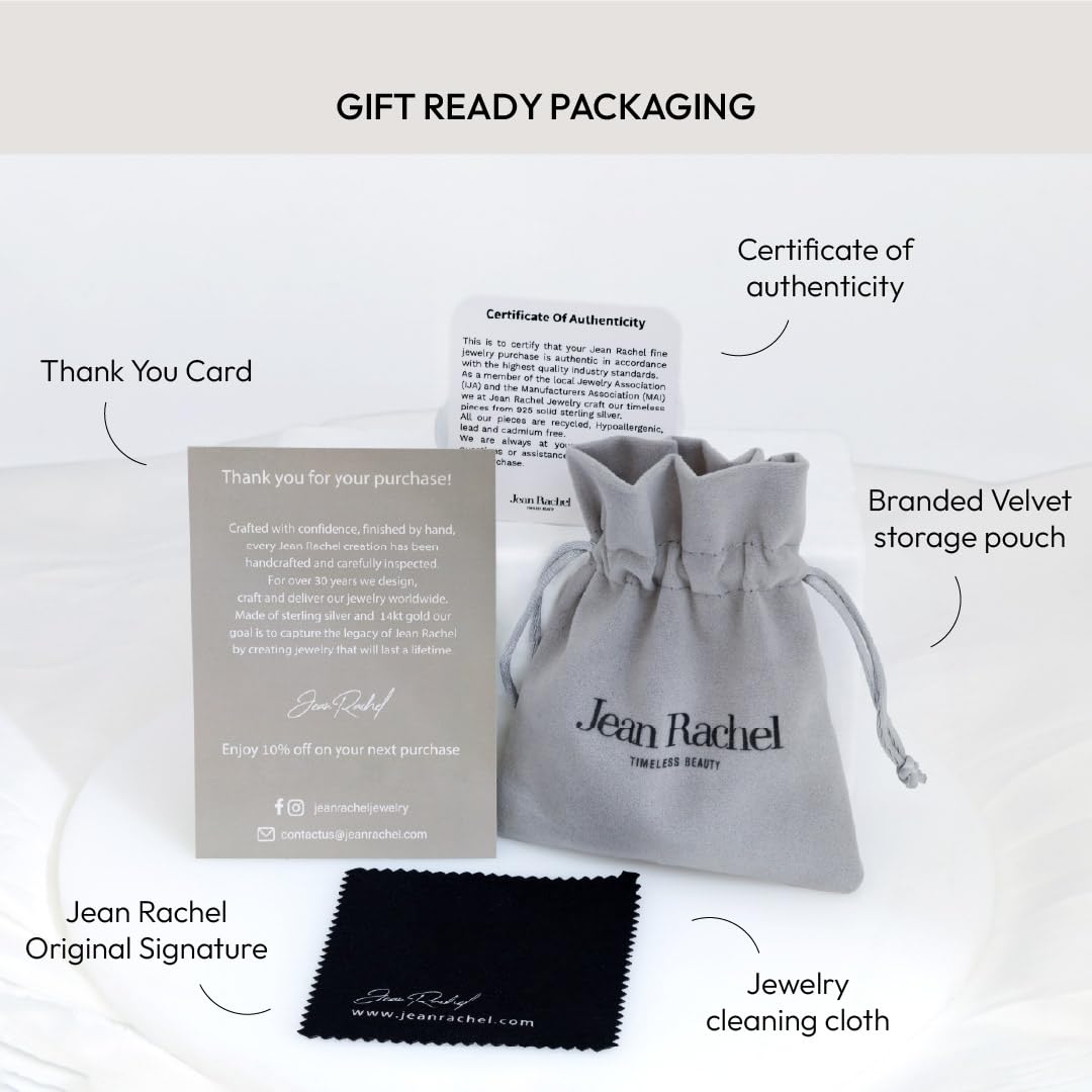 JEAN RACHEL JEWELRY Zweifarbiger Ring aus gemischtem Metall für Damen – 925er Sterlingsilber & 14 Karat Gold – Filigranes Statement – läuft nicht an, nickelfreie Passform