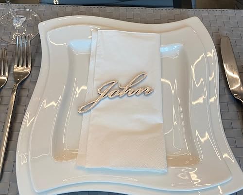 Miniatura 3 de Etiqueta de nombre personalizada, nombres de mesa de boda, nombres de tarjetas de lugar de madera, nombres de tarjetas de lugar de cena de