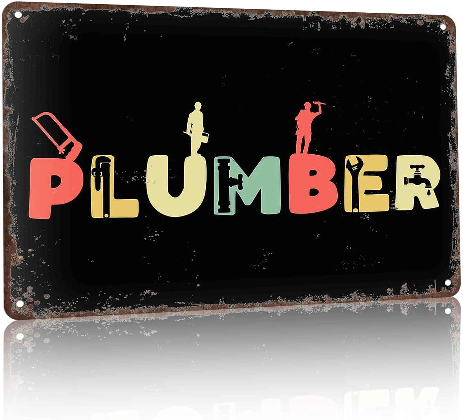 Plumber Funny Vintage Metal Sign 8 x 12 Inch