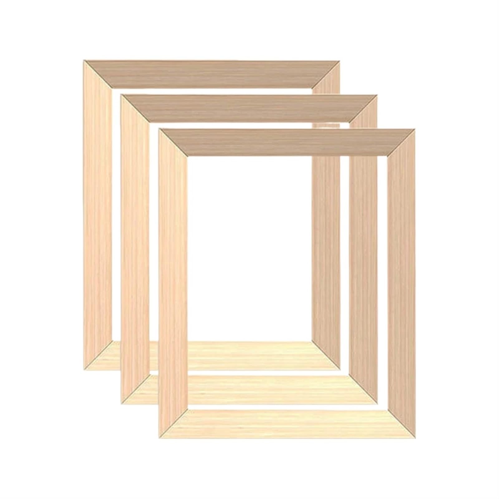 photo frame kits 3pcs Wooden Pictures Frame For Wall Canvas Diamond Painting Large Size Picture and Poster Pine Composite Decor for crafts party school projects(3pcs 15x20cm)