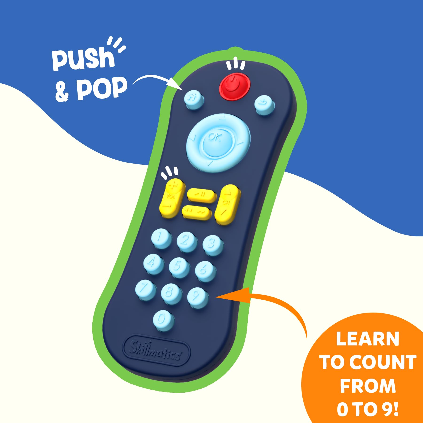 Skillmatics Push & Pop for Kids - Sensory & Fidget Toy, Pretend Play, Food-Grade Silicone, Waterproof, Travel Toy, Child-Safe, Fine Motor Skills, Gifts for Infants 9-24 Months 3