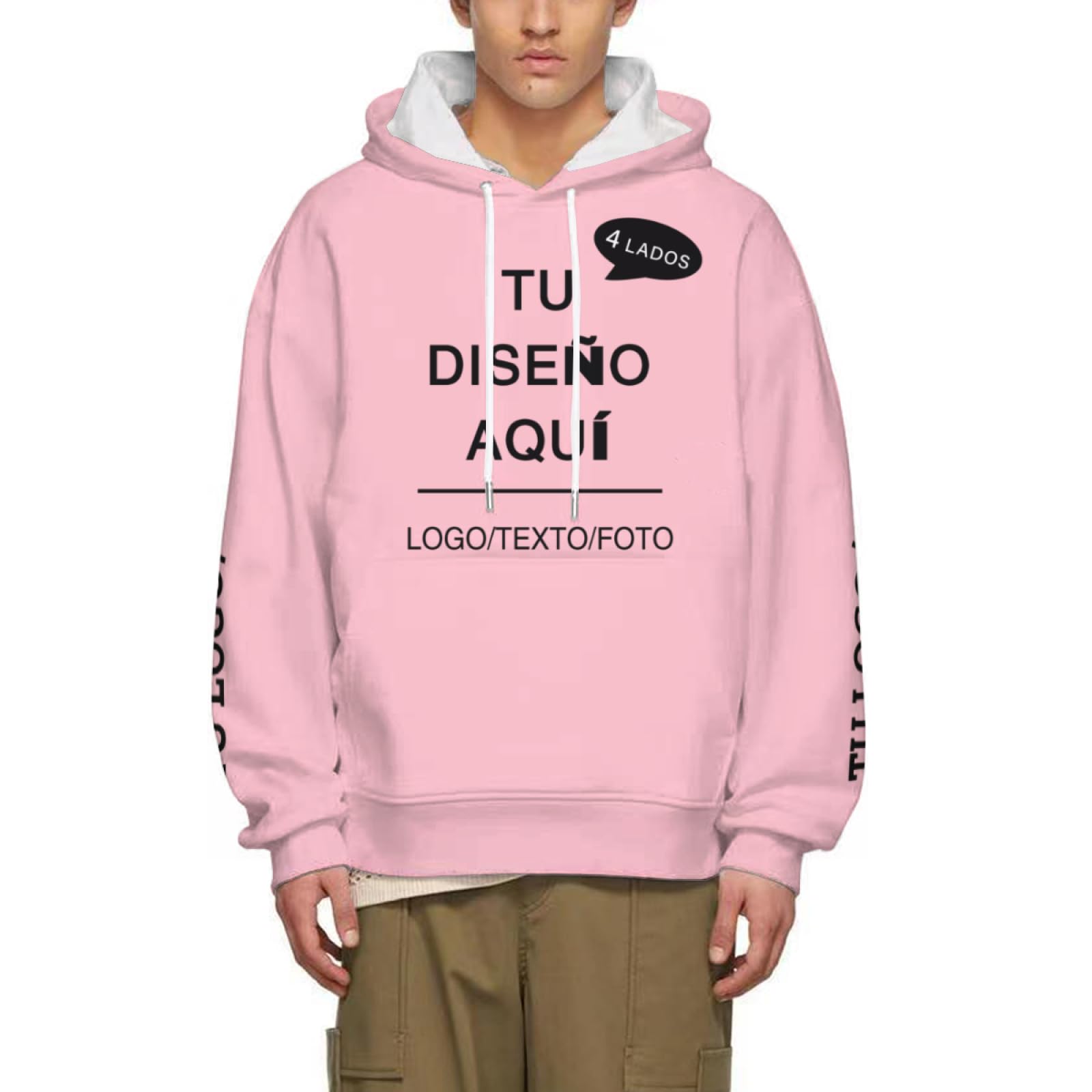 Sudadera Hombre Personalizado Sudaderas Hombres con Capucha Personalizada Unisex Diseña tu logo, foto o texto Pareja Sweatshirt Personalizada Regalo original para cualquier ocasión Navidad, Cumpleaños