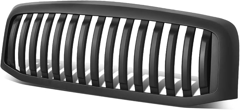 Auto Dynasty Front Grill for 2006 2007 2008 2009 Dodge Ram 1500 2500 3500 | Front Grille Grill for 06 07 08 09 Dodge Ram 1500 2500 3500, Badgeless Vertical Style, Matte Black