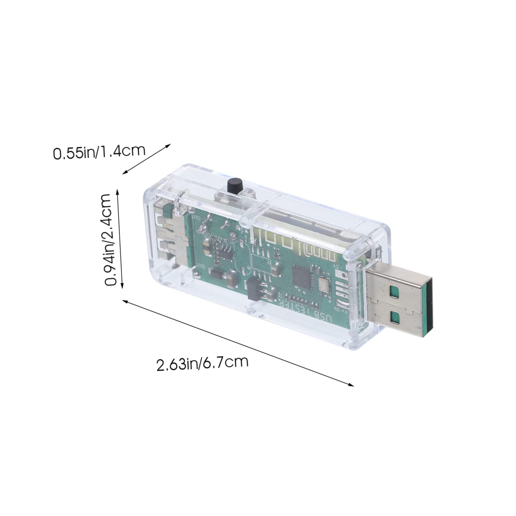 Tofficu 5 Stück USB-Tester Spannungsmesser Spannungsdetektor Spannungsprüfer Stift stromverbrauchsmesser Volt-Ampere-Meter elektrischer Spannungsprüfer Abs Transparent