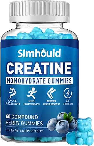 1 paquete de gomitas de monohidrato de creatina de 5000 mg para hombres y mujeres, monohidrato de creatina masticable para fuerza muscular y