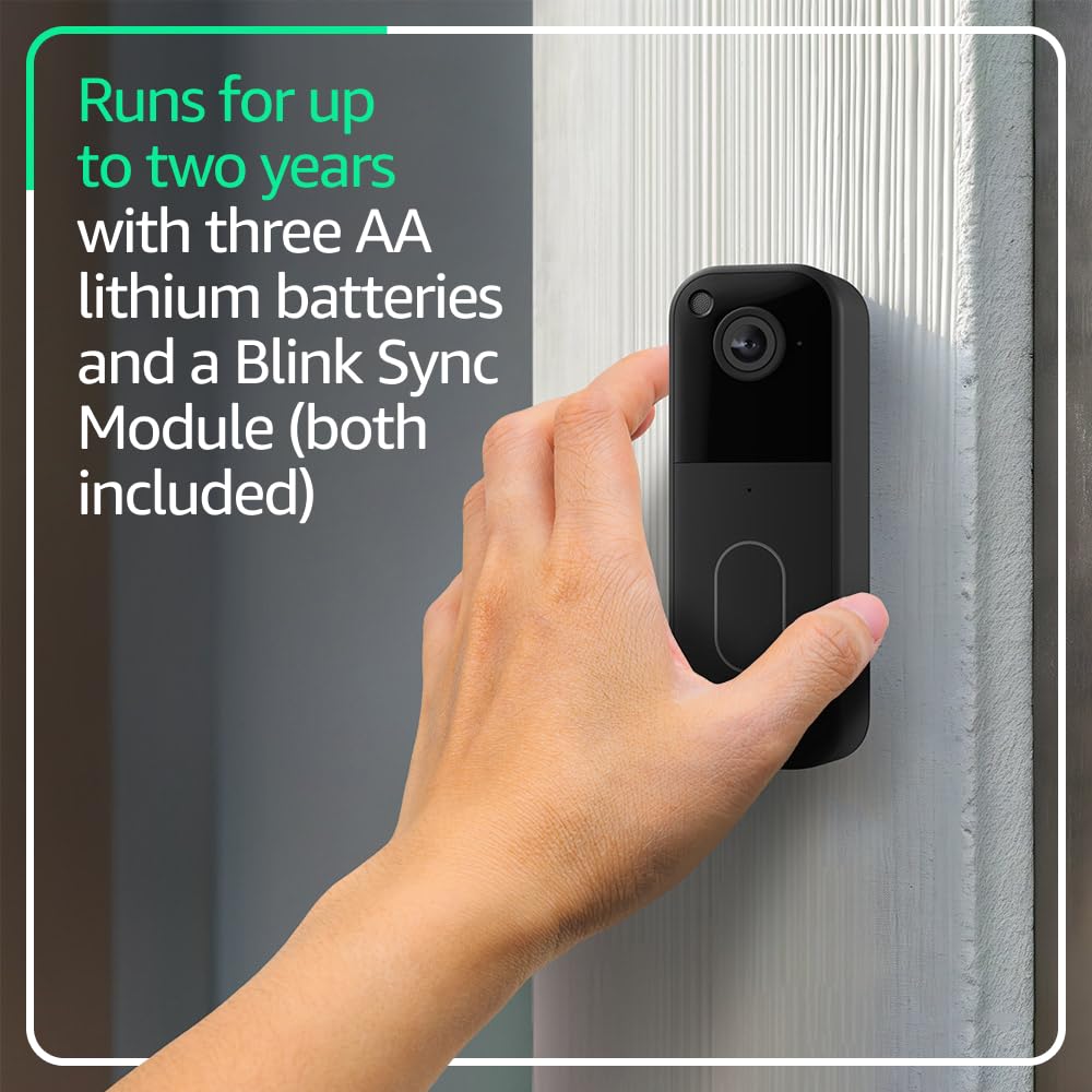 Wireless Video Doorbell with 2-Year Battery Life & HD Panoramic View